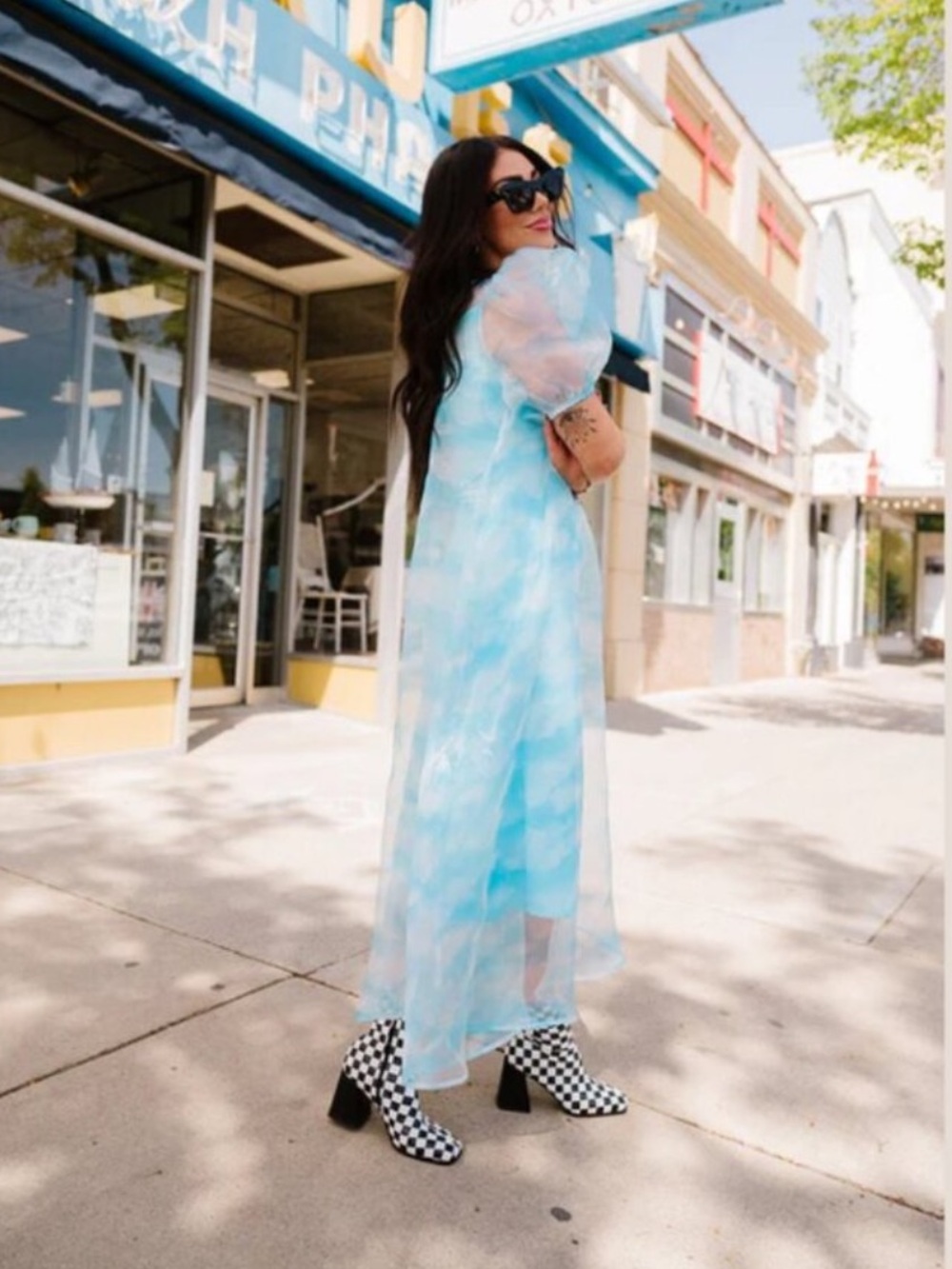 Dressed in Lala Cloud Star Energy Organza Puff Sleeve Dress - Picture 3 of 12